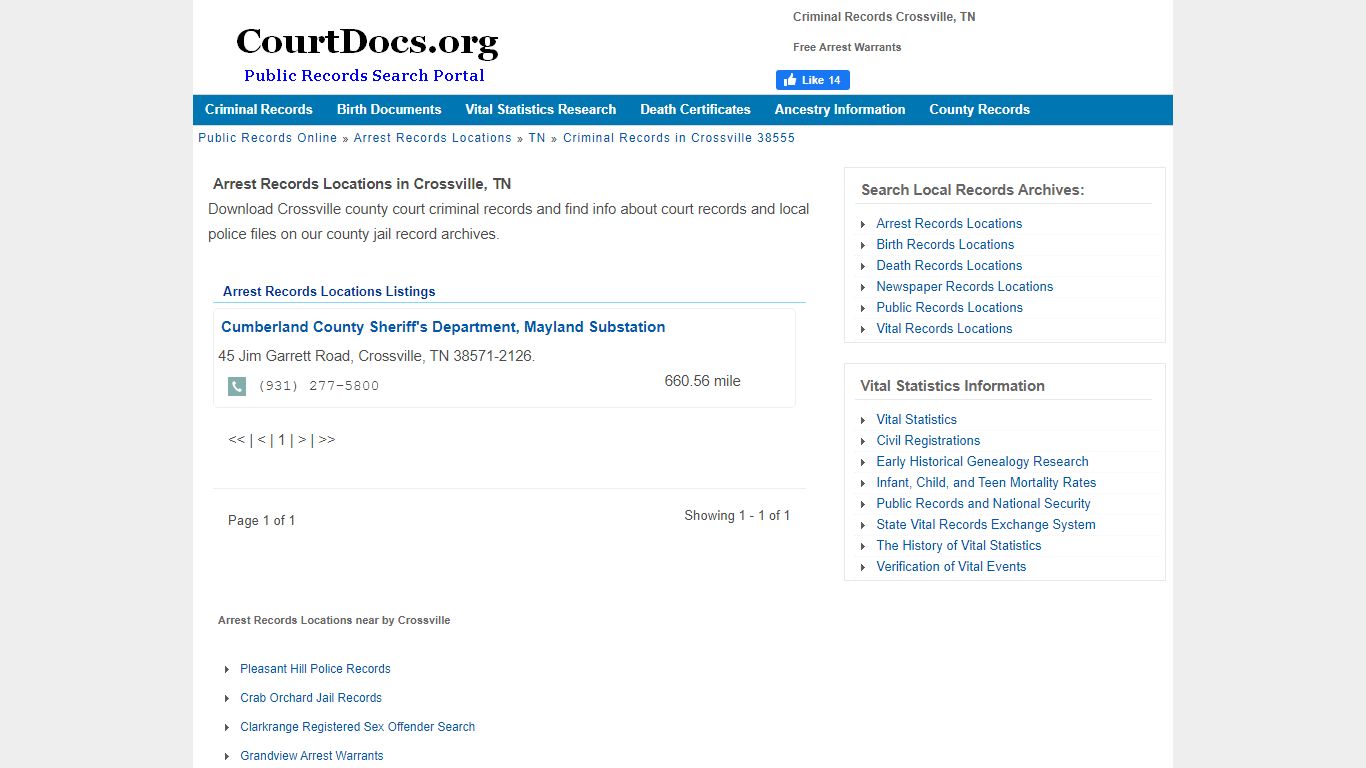 Criminal Records Crossville, TN - Free Arrest Warrants