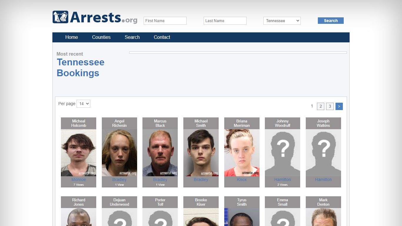 Tennessee Arrests and Inmate Search